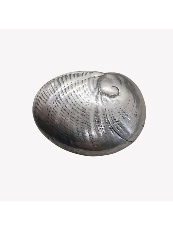 Vtg Mignon Faget Nautilus Shell Baby's Ear Pendant Sterling Silver on Silk Cord - Picture 3 of 7